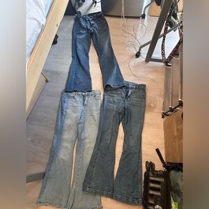 American Eagle, curvy super high-rise, flare jeans bundle